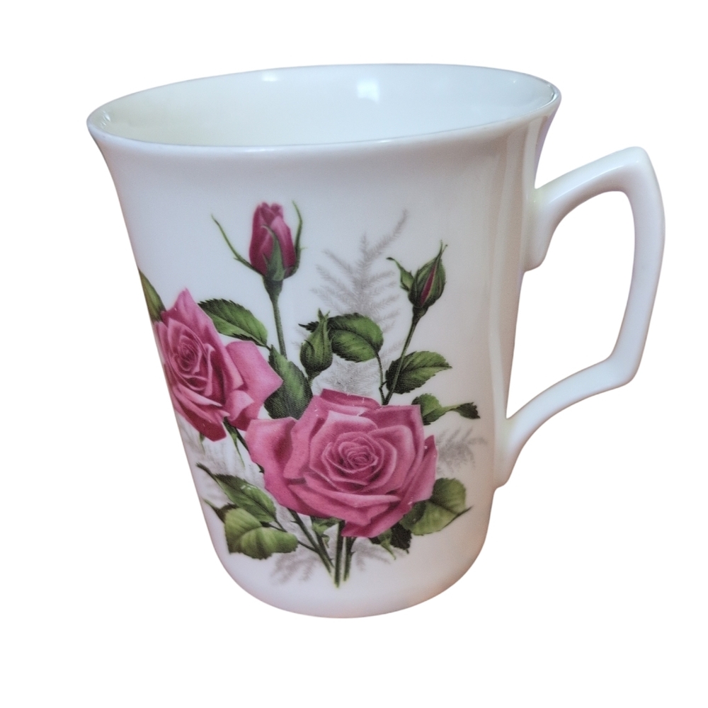 Chanticlere Fine Bone China Peonies Floral Coffee Cup Gold Rim England Vintage